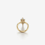 Back View of 2 Carat 6 Prong Marquise Solitaire Engagement Ring with Hidden Halo available in Yellow Gold, White Gold , Rose Gold Metal | Adorn By You