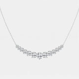 5 Carat total weight Round Lab Grown Diamond Thirteen Diamond Demi Eternity Fashion Necklace in 14K / 18K white gold | Adorn By You