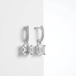 3 carat Asscher Solitaire Drop Earrings