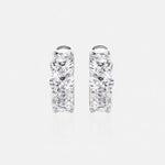 These Cushion Lab Grown Diamond Huggie Hoop Earrings feature three brilliant lab-grown diamonds in each earring, available in 1, 2, and 3 carat weight options in 14K or 18K gold, they offer timeless elegance, sustainable luxury, and exceptional sparkle for any sophisticated jewelry collection | Adorn By You