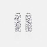 These Cushion Lab Grown Diamond Huggie Hoop Earrings feature three brilliant lab-grown diamonds in each earring, available in 1, 2, and 3 carat weight options in 14K or 18K gold, they offer timeless elegance, sustainable luxury, and exceptional sparkle for any sophisticated jewelry collection | Adorn By You