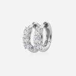 Discover timeless beauty with our Cushion Lab Grown Diamond Huggie Hoop Earrings, showcasing three dazzling lab-grown diamonds per earring. Available in 1, 2, and 3 carat options and crafted in your choice of 14K or 18K gold | Adorn By You