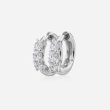 Discover timeless beauty with our Cushion Lab Grown Diamond Huggie Hoop Earrings, showcasing three dazzling lab-grown diamonds per earring. Available in 1, 2, and 3 carat options and crafted in your choice of 14K or 18K gold | Adorn By You