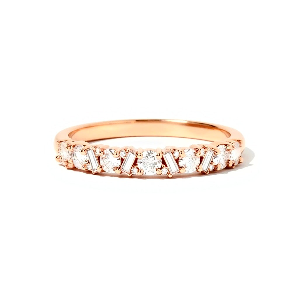 Diamond Mosaic Confetti Rose Gold Band | Adorn By You