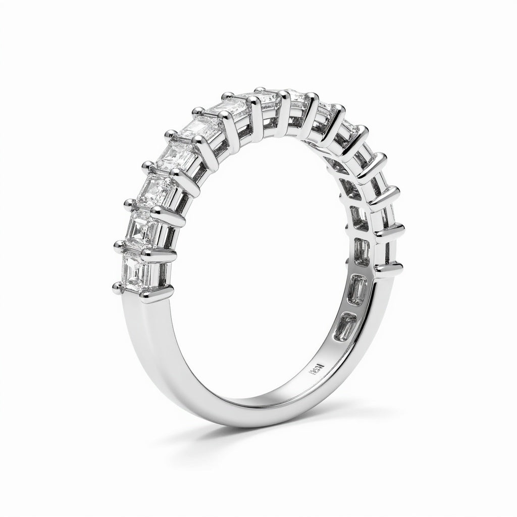 Emerald Cut Eternity Band | Half Diamond Coverage | Adorn By You