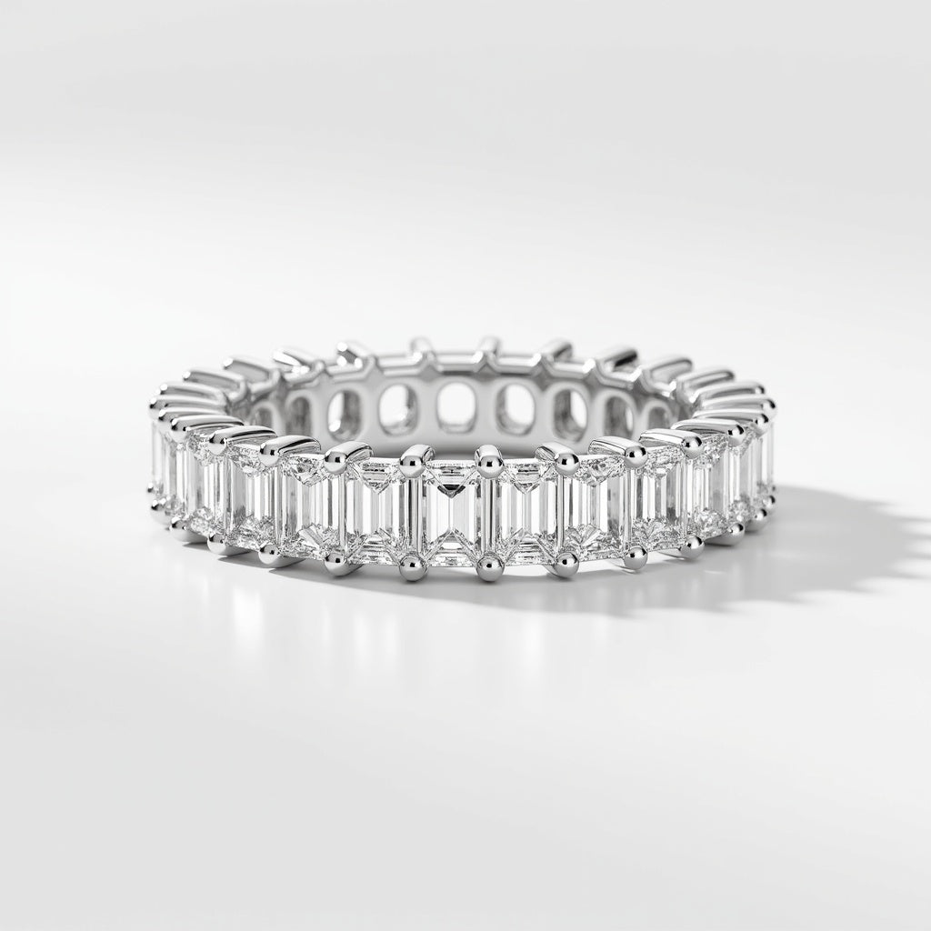 Emerald Cut Eternity Band | Full Diamond Coverage | Adorn By You