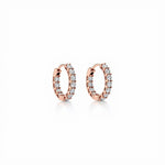 Exquisite Diamond Hoop Earrings - 18K Rose Gold | Adorn By You