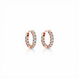 Exquisite Diamond Hoop Earrings - 18K Rose Gold | Adorn By You