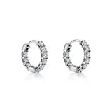 Exquisite Diamond Hoop Earrings - 18K White Gold | Adorn By You
