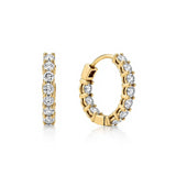 Exquisite Diamond Hoop Earrings - 18K Yellow Gold | Adorn By You