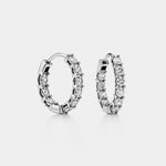 Exquisite Diamond Hoop Earrings - Platinum | Adorn By You