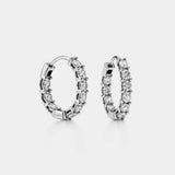 Exquisite Diamond Hoop Earrings - Platinum | Adorn By You