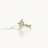 Marquise Solitaire Engagement Ring with Hidden Halo. Marquise cut solitaire Diamond for the Proposal occasion | Adorn By You
