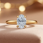 2-5 Carat options available for this classic Oval Solitaire engagement ring on adornbyyou.store | Adorn By You