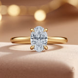 2-5 Carat options available for this classic Oval Solitaire engagement ring on adornbyyou.store | Adorn By You