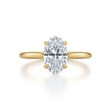 Elegant oval diamond solitaire ring with available in yellow gold or white gold or rose gold or platinum band and also available in 2 to 5 carat options | Adorn By You