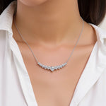 Elevate your style with this 5ct total weight lab-grown diamond necklace, featuring 13 brilliant round diamonds in a V-shaped demi eternity design. Set in 14K or 18K white gold, this 18-inch piece blends timeless elegance with modern sustainability—perfect for any occasion | Adorn By You