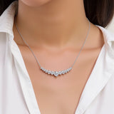 Elevate your style with this 5ct total weight lab-grown diamond necklace, featuring 13 brilliant round diamonds in a V-shaped demi eternity design. Set in 14K or 18K white gold, this 18-inch piece blends timeless elegance with modern sustainability—perfect for any occasion | Adorn By You