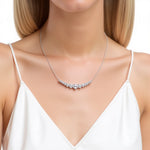 From our Classic Collection, this 5ct lab-grown diamond necklace features 13 brilliant round stones in a graceful V-shaped demi eternity design. Set in 14K or 18K white gold on an 18" chain | Adorn By You