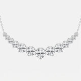 5 Carat total weight Round Lab Grown Diamond Thirteen Stone Demi Eternity Fashion Necklace | Adorn By You
