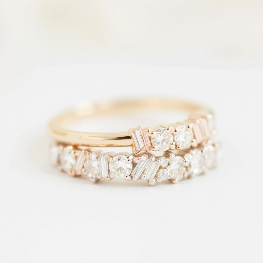 Diamond Mosaic Confetti Rose Gold Band | Adorn By You