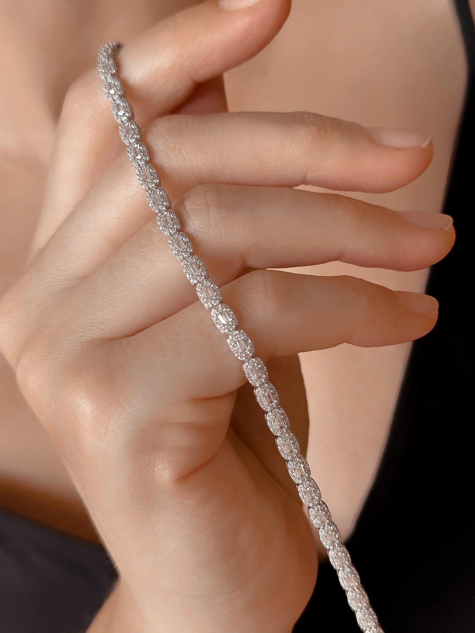 Tennis Bracelet Buagette Style | Adorn By You