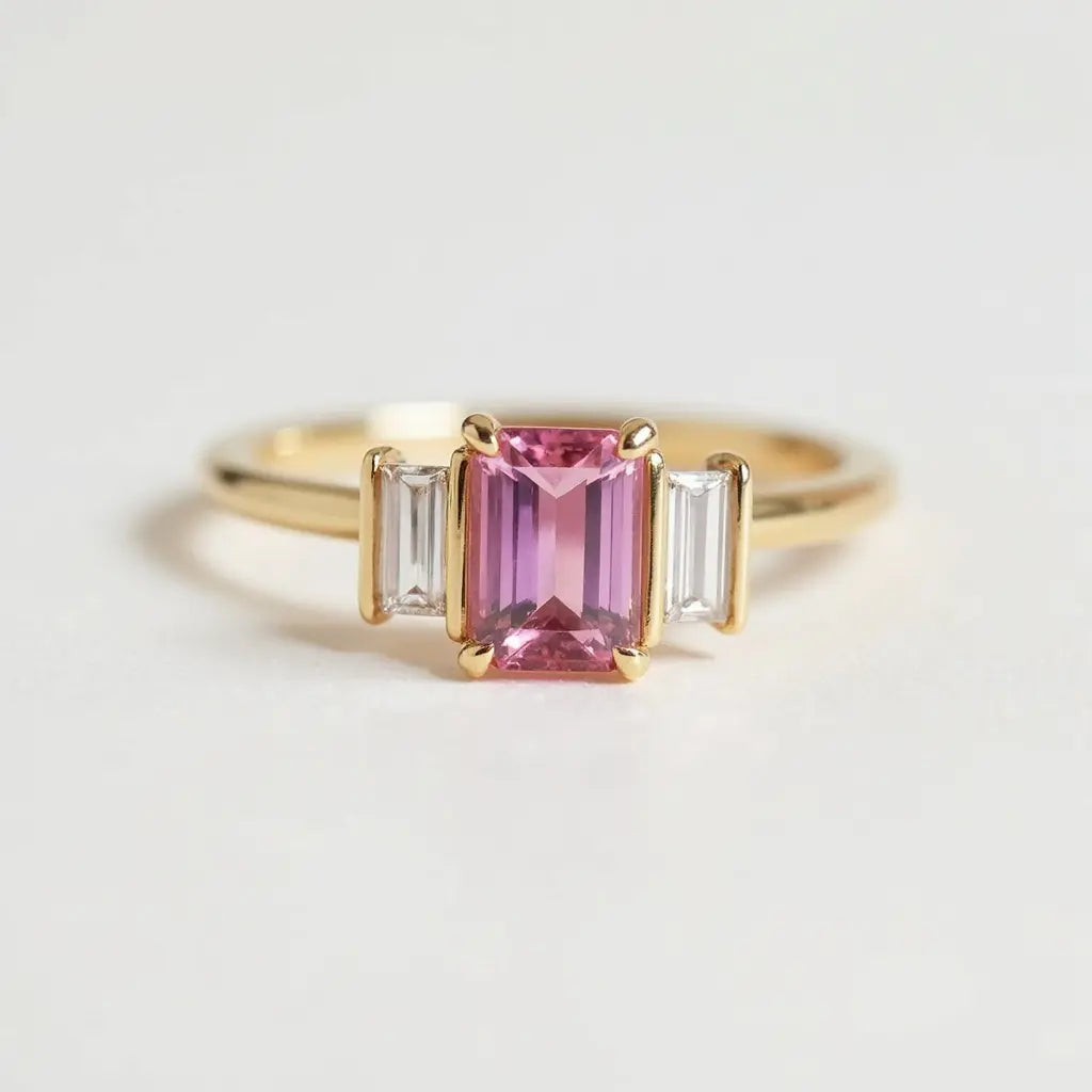 The Celestial Spectrum Diamond Ring Light Pink  | Adorn By You - Timeless Elegance