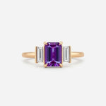 The Celestial Spectrum Diamond Ring Purple | Adorn By You - Timeless Elegance