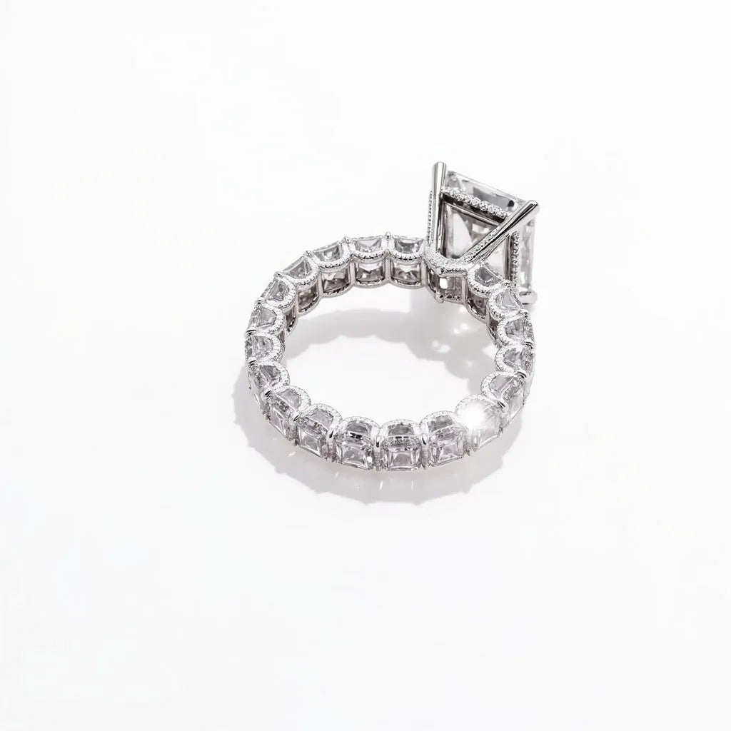 Exquisite Transparent Diamond Ring – 12.00 Carat Brilliance - Adorn By You - Timeless Elegance