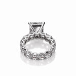 back view of transparent diamond ring
