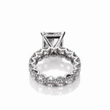 back view of transparent diamond ring