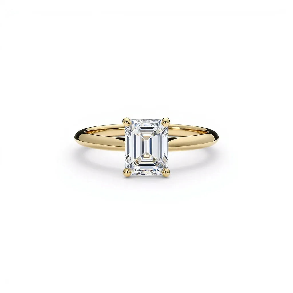 1.00 Carat Emerald Cut Diamond Engagement Ring - Adorn By You - Timeless Elegance