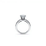 2 Carat: Six-Prong Solitaire Engagement Ring with Channel Set Band | Adorn By You - Timeless Elegance