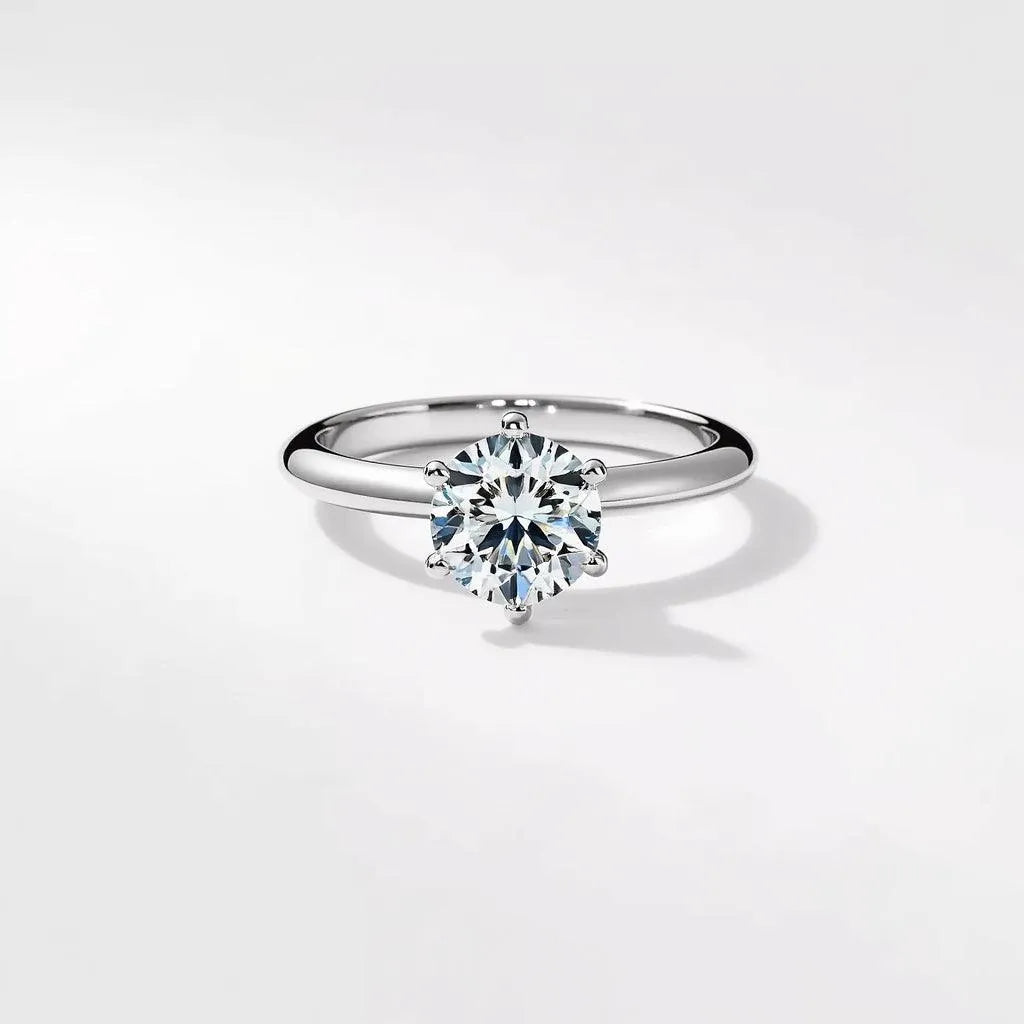 2 Carat: Classic Six-Prong Solitaire Engagement Ring - Adorn By You - Timeless Elegance