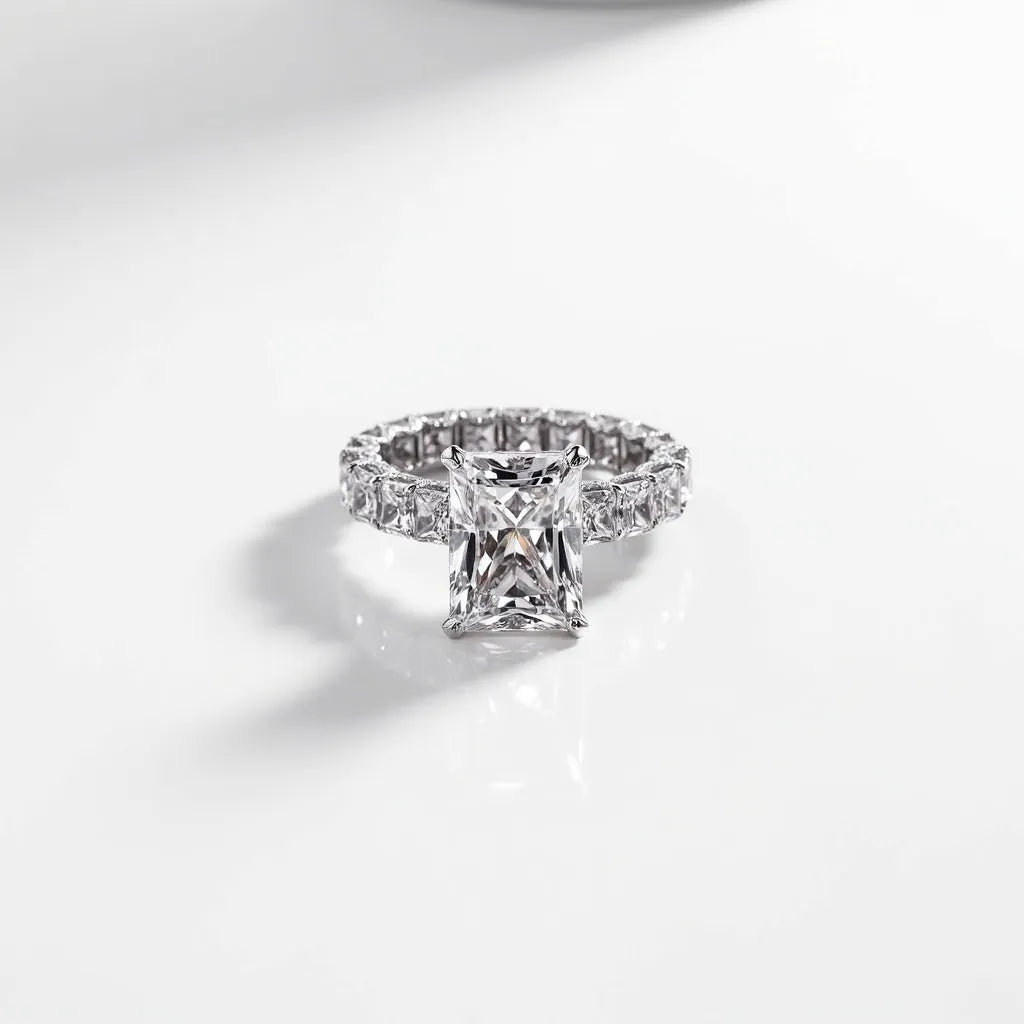 Exquisite Transparent Diamond Ring – 12.00 Carat Brilliance - Adorn By You - Timeless Elegance