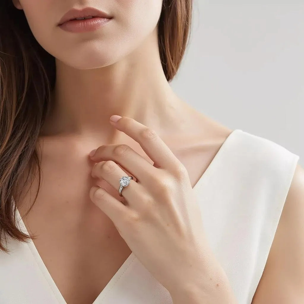 2 Carat: Classic Six-Prong Solitaire Engagement Ring - Adorn By You - Timeless Elegance