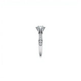 2 Carat: Six-Prong Solitaire Engagement Ring with Channel Set Band - Adorn By You - Timeless Elegance