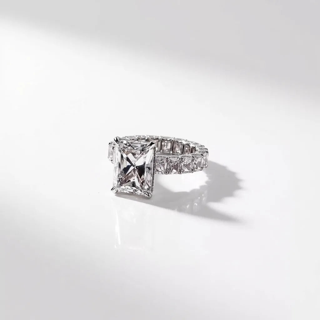 Exquisite Transparent Diamond Ring – 12.00 Carat Brilliance - Adorn By You - Timeless Elegance